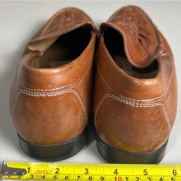 Johnston & Murphy Men’s Cresswell Woven Sheep-leather Brown Loafer Size 11 - Picture 2 of 6